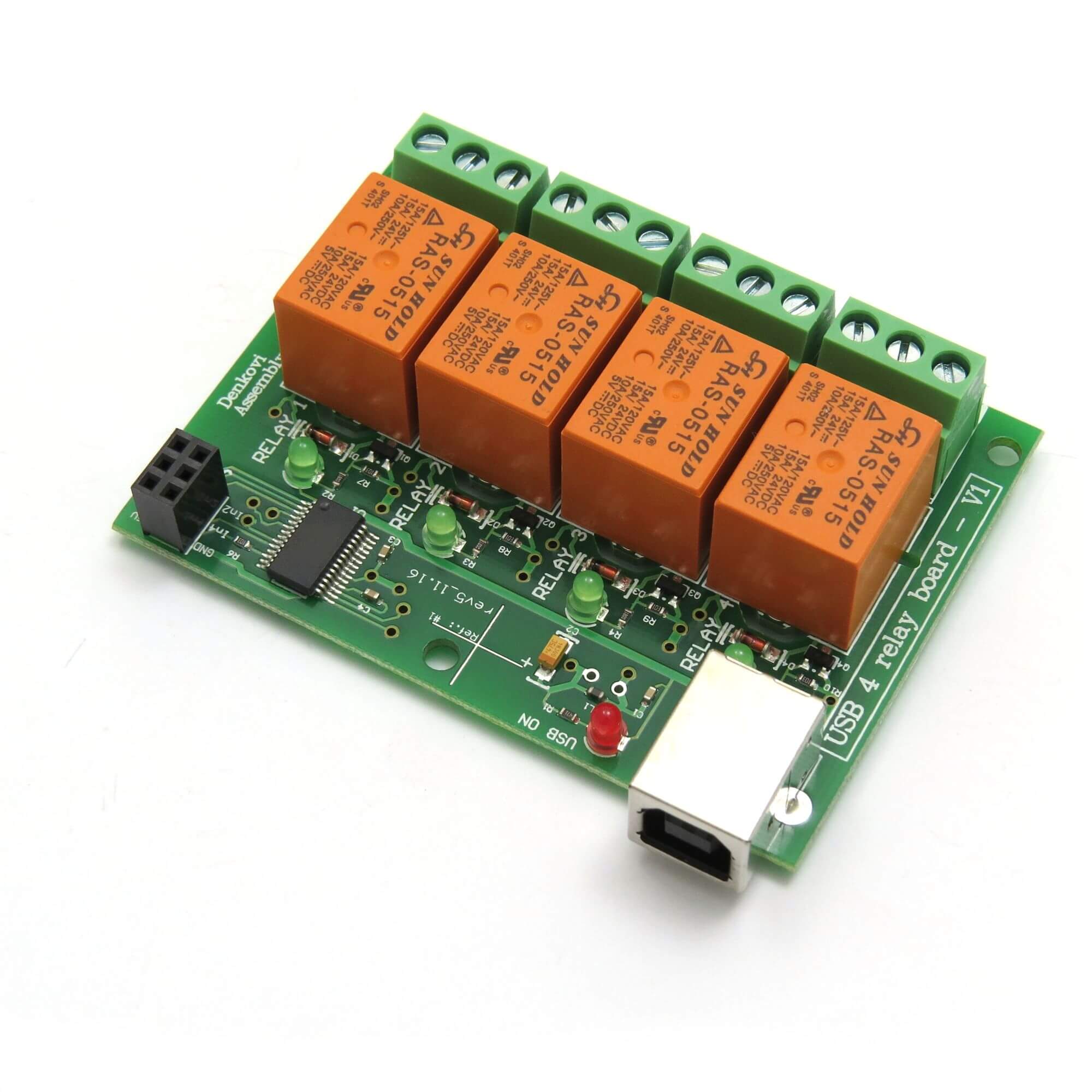 USB Four(4) Relay Module,Board for Home Automation